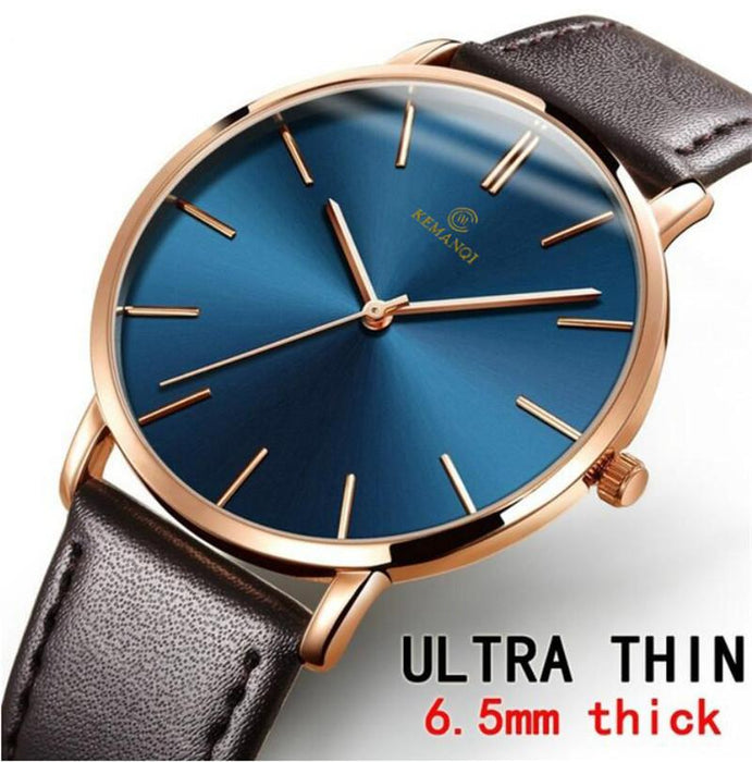 6.5mm Ultra-thin Watch Men's Elegant Fashion  Simple Business Quartz Watches