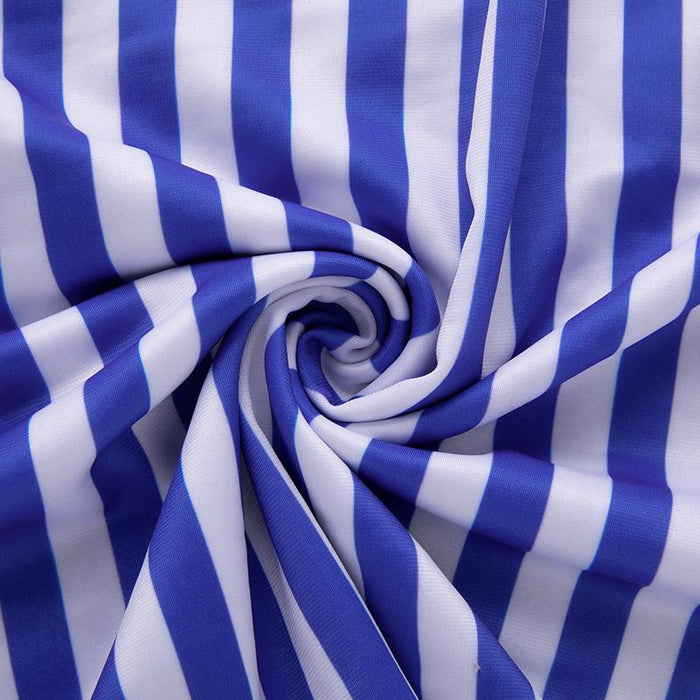 Suspender bow top striped briefs split swimsuit