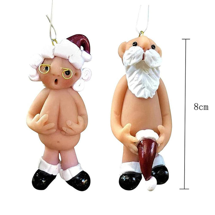 2022 New Resin Funny Naked Santa Claus Pendant