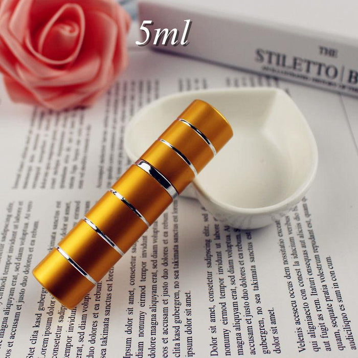 5ML 10ML Travel Aluminum Perfume Atomizer Glass Spray Bottle Empty Refillable Parfume Bottle Portable Metal Sprayer