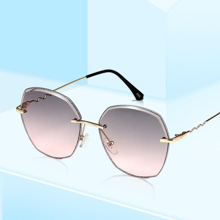 Metal sunglasses irregular Retro