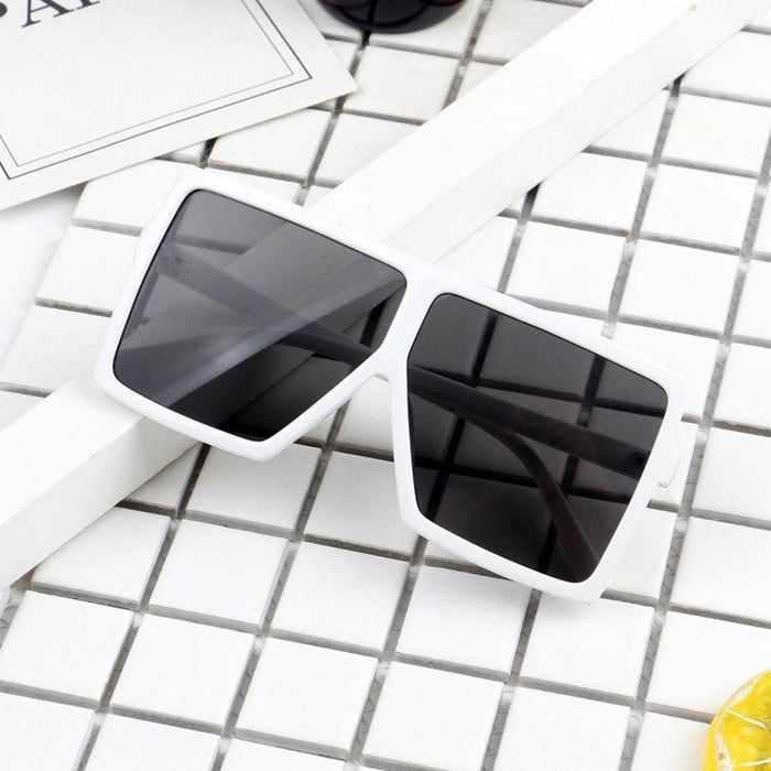 Children's large square glasses leopard Sunglasses