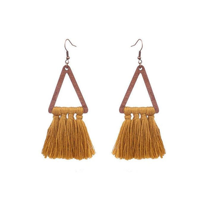 Bohemian Handwoven Ethnic Tassel Earrings