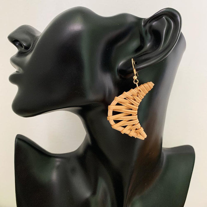 Bohemian Long Handmade Rattan Tassel Earrings