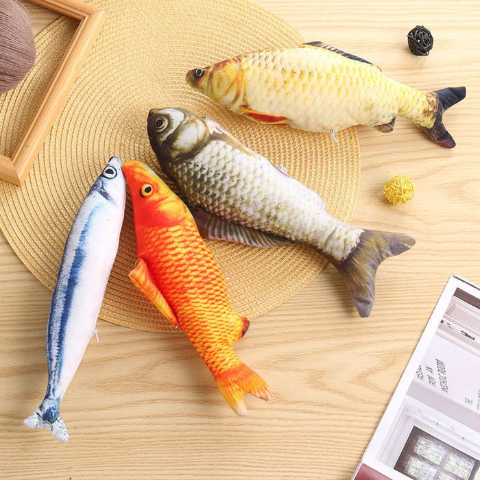 Soft Plush 3D Simulation Cat Toy Fish