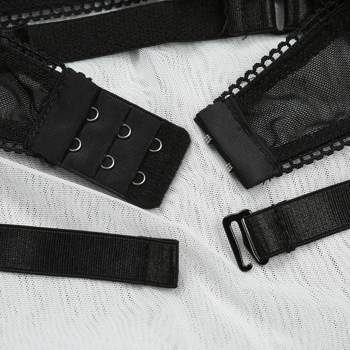 Women Lace Mesh Intimate Underwear Sexy Lingerie Set