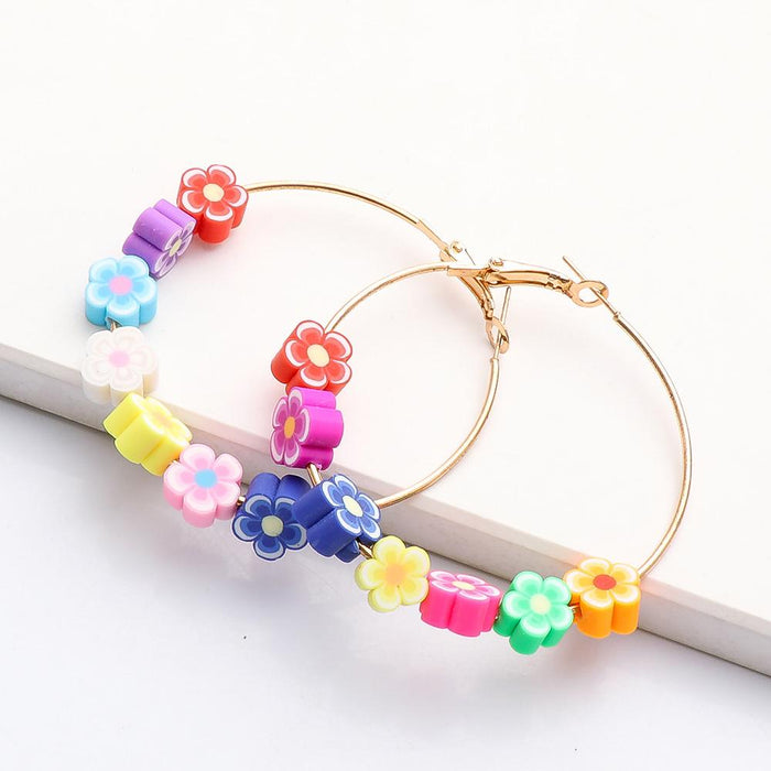 New Creative Mixed Color Cartoon Animal Funny Flower Earrings