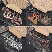 3 pairs/set Earrings Bohemian Style Jewelry X0X36215