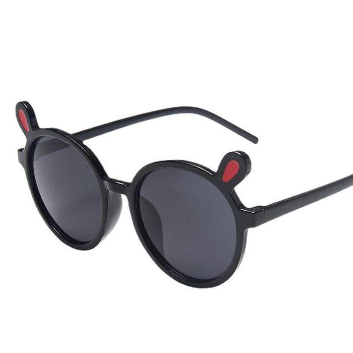 Children's Sunglasses bear ear round frame glasses