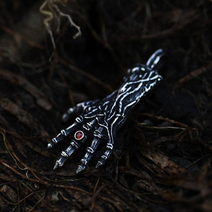 Men's Stainless Steel Skeleton Hand Jewelry(Only Pendant, No Necklace)