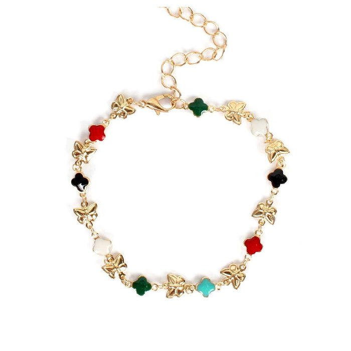 Fashion Simple Female Butterfly Star Devil's Eye Anklet