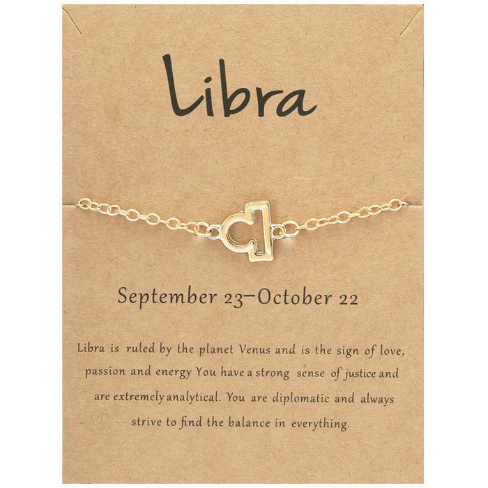 Twelve Constellations Bracelet Constellation Card Bracelet