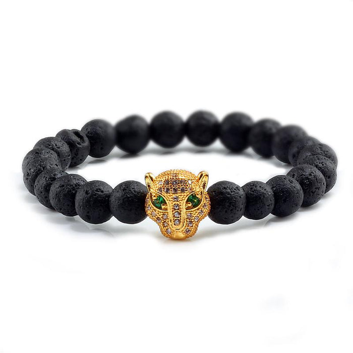 12 Style Men Black Lava Healing Balance Beads Bracelet