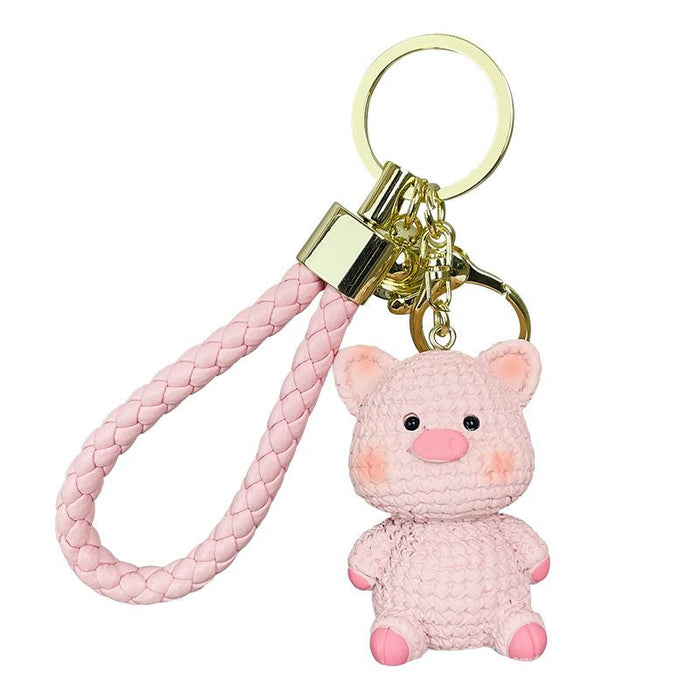 Animal Doll Cute Resin Chubby Pier Pendant Keychain