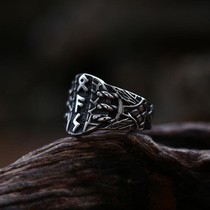 Vintage Stainless Steel Viking Ring Men's Fashion Titanium Steel Ring