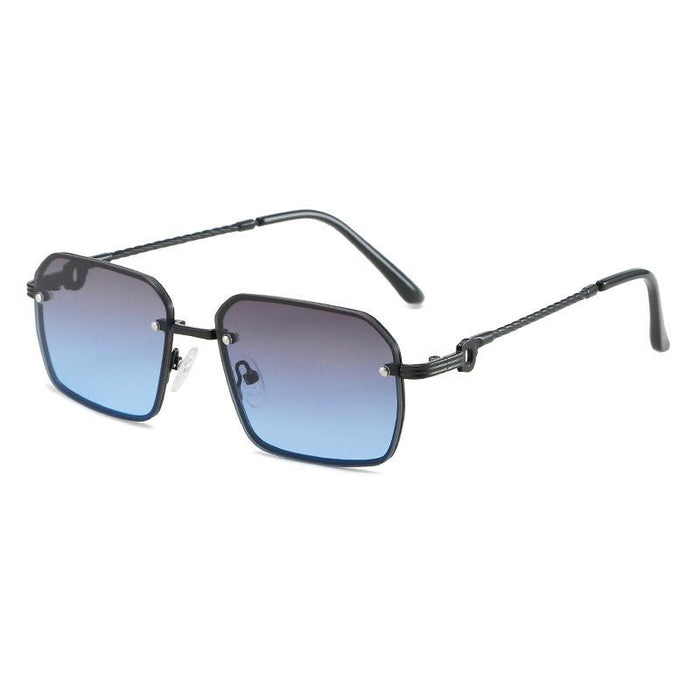 Square small frame Vintage Metal Sunglasses