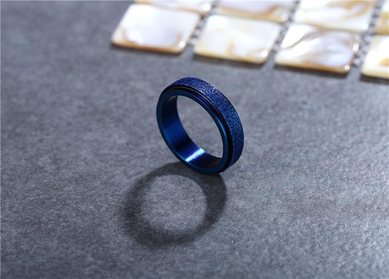 Fashion Simple Double-layer Rotating Titanium Steel Ring