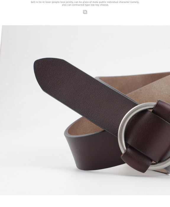 Genuine Leather Fashion Punch Free Women Belt