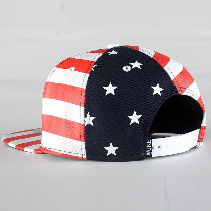 New American Flag Hip Hop Flat Brim Baseball Cap