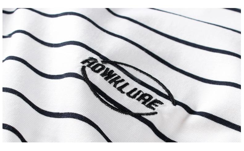 Striped embroidered top children's Short Sleeve T