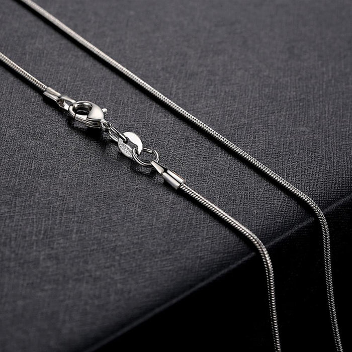 1MM Silver Plated Snake Chain