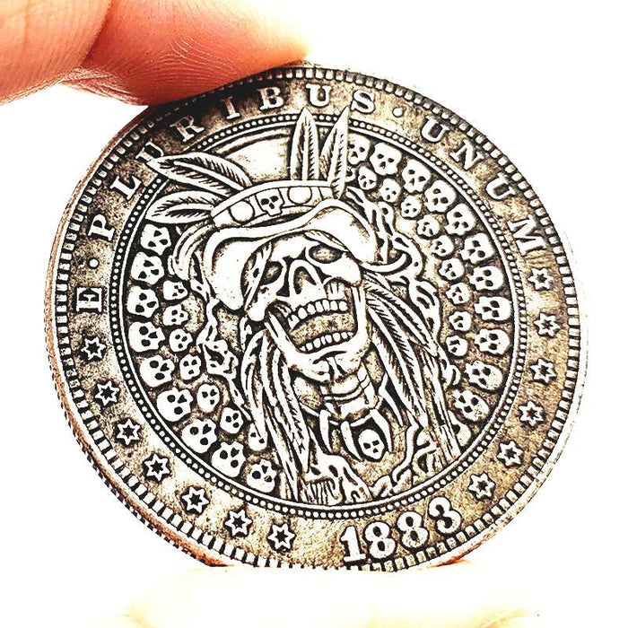 Skull Collectible Wanderer American God Eye Animal Souvenir Coins