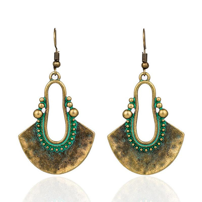 New Vintage Alloy Earrings Female Geometric Earrings