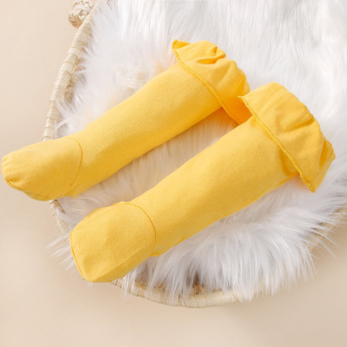 Small broken flower full printing fly sleeve ha Yi asshole pants calf socks four piece children's suit