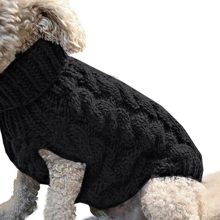 High collar knitted pet cat and dog clothes