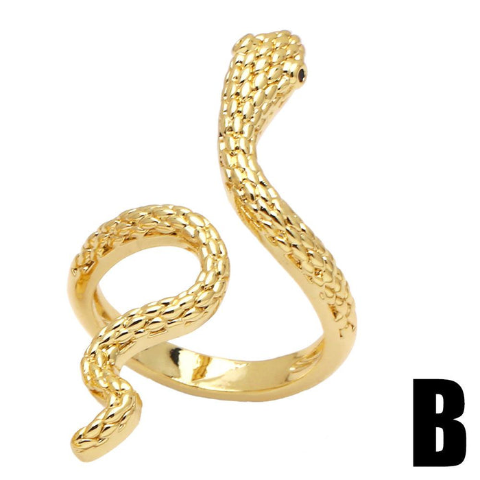 Exaggerated Retro Snake Ring