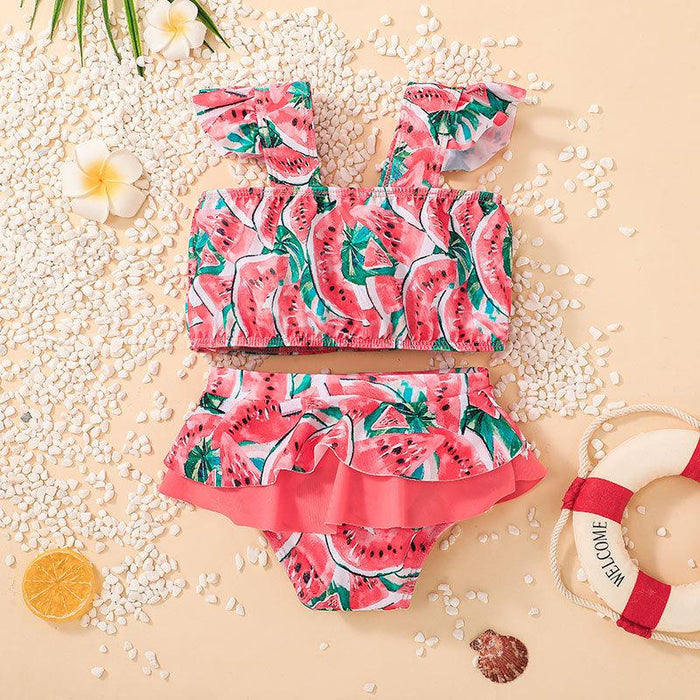 Girls' Swimsuit Watermelon Cute Baby Split Swimsuit Two-piece Suit