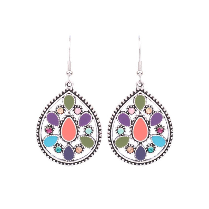 Vintage Ethnic Tassel Alloy Drip Earrings