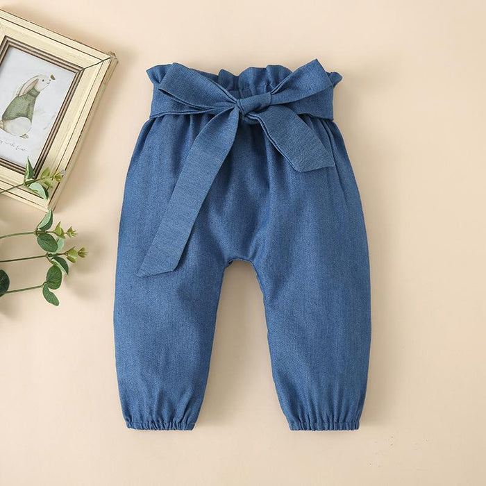 English cartoon printed three piece set for baby out wear