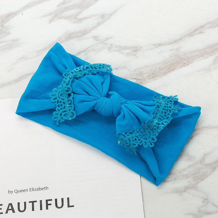 Nylon Children's Hair Band Soft Silk Stockings Baby Headband Lace Bow Hair Ornament