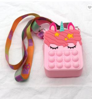 Silicone Bag Unicorn Backpack Decompression Pinch Music