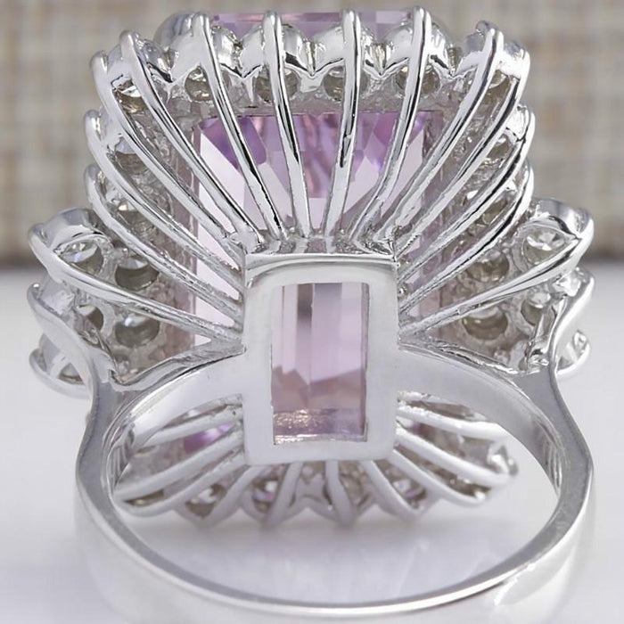 Fashion Luxury Women Pink Big  Zircon Rings