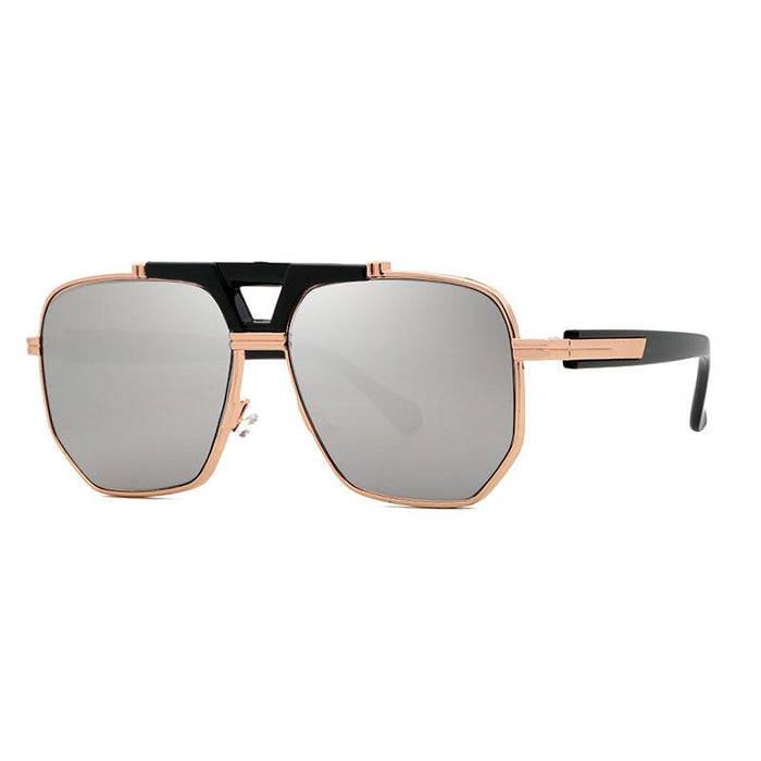 Men's and women's metal double beam Sunglasses