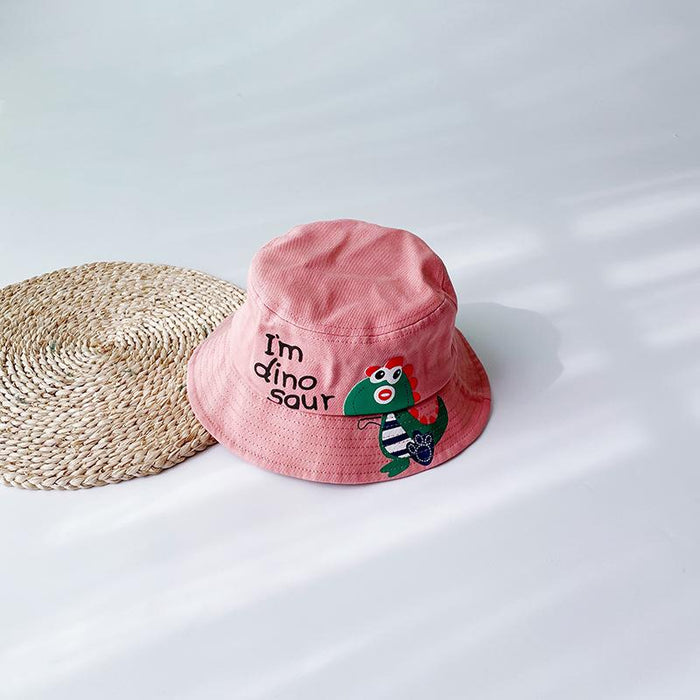 Summer Outdoor Windproof Color Dinosaur Children's Cartoon Pot Hat