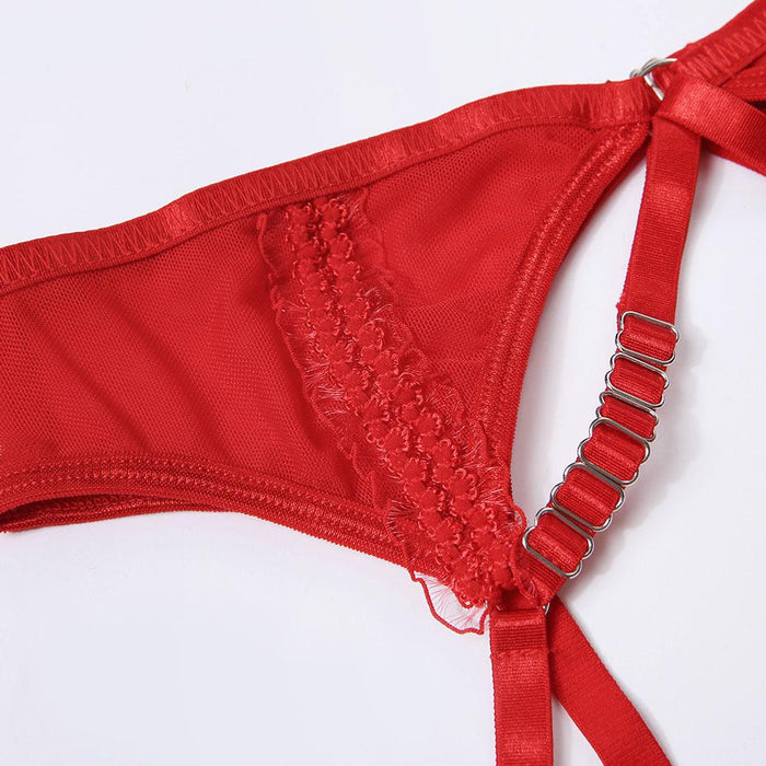 Sexy Hollow Lingerie Fashion Women Garter Underwear Set