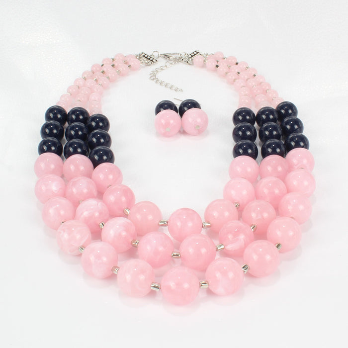 Women's Jewelry Fashion Simple Beaded Multi-layer Necklace Accessories