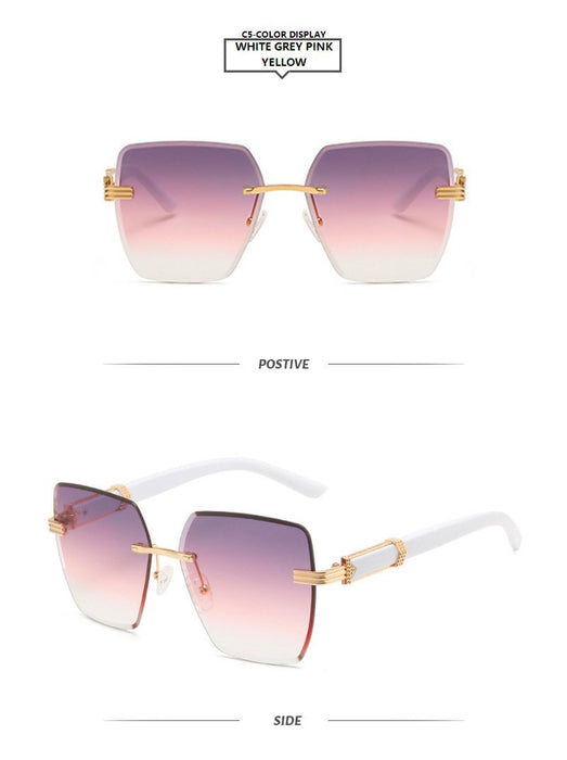 Frameless cut edge light luxury GRADIENT SUNGLASSES