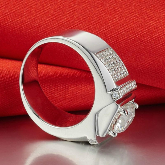 Gorgeous Men Jewelry White Zircon Rings