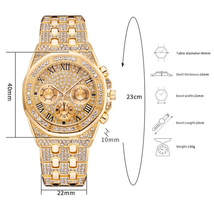 Fashion Watches for Men Brand Luxury Clock Stainless Steel Quartz Wristwatches