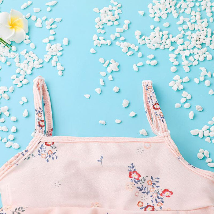 Girls Suspender SWIMSUIT Suit Baby Bikini Printed Split Swimsuit