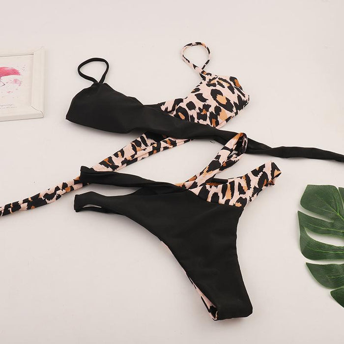 Sexy Strap Two-color Split Bikini Pop Swimsuit