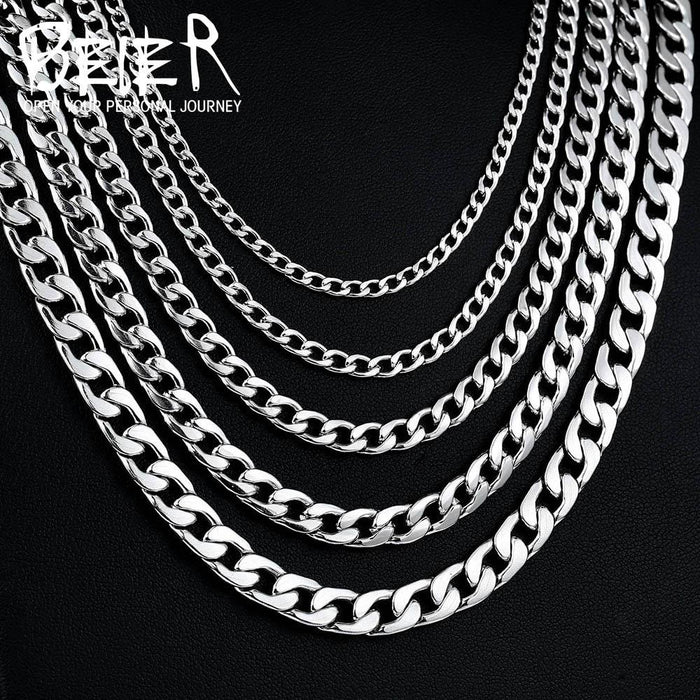 Titanium steel men's necklace woven water wave chain personalized fashion men's and women's Necklace