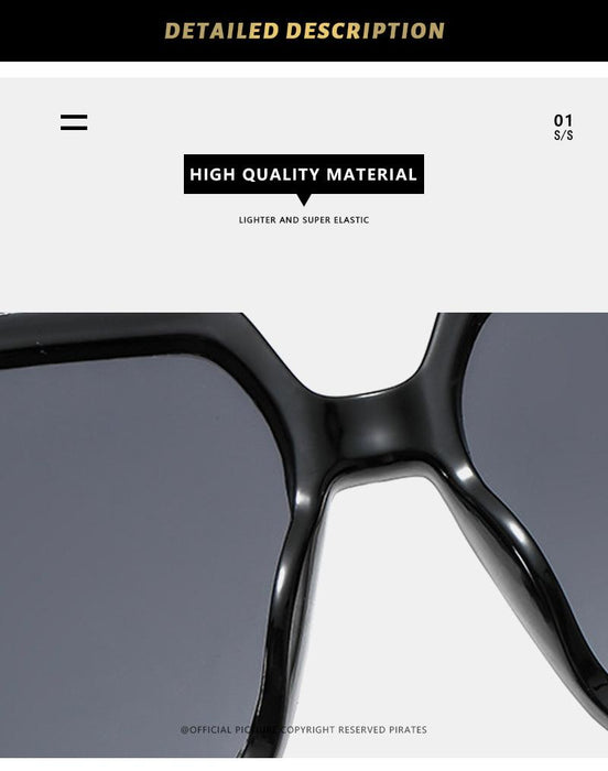 Sunglasses personality men's and women's large frame glasses