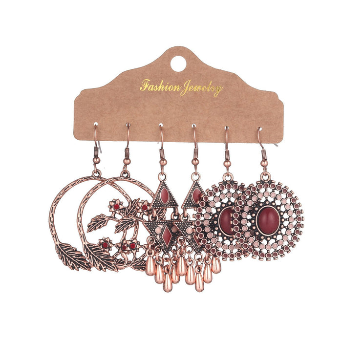 3 pairs/set Earrings Bohemian Style Jewelry X0X36194