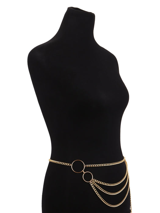 Beach Fashion Versatile Multilayer Round Shape Women's Waist Chain