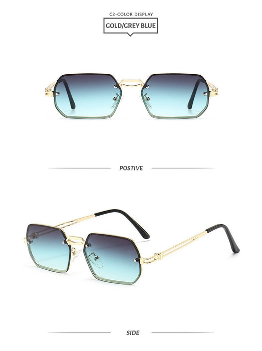 Metal sunglasses personality small frame